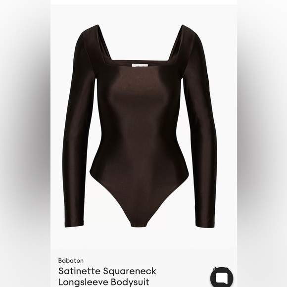 Aritzia -babaton square neck satin bodysuit - Picture 1 of 1